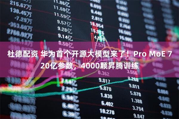 杜德配资 华为首个开源大模型来了！Pro MoE 720亿参数，4000颗昇腾训练
